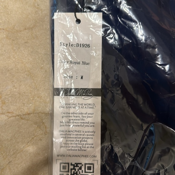 Dahlia macphee draped bodice gown w sequin size medium navy blue - Picture 6 of 9